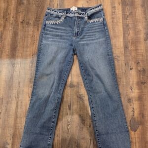 DRIFTWOOD Embroidered Blue Straight Leg Jeans